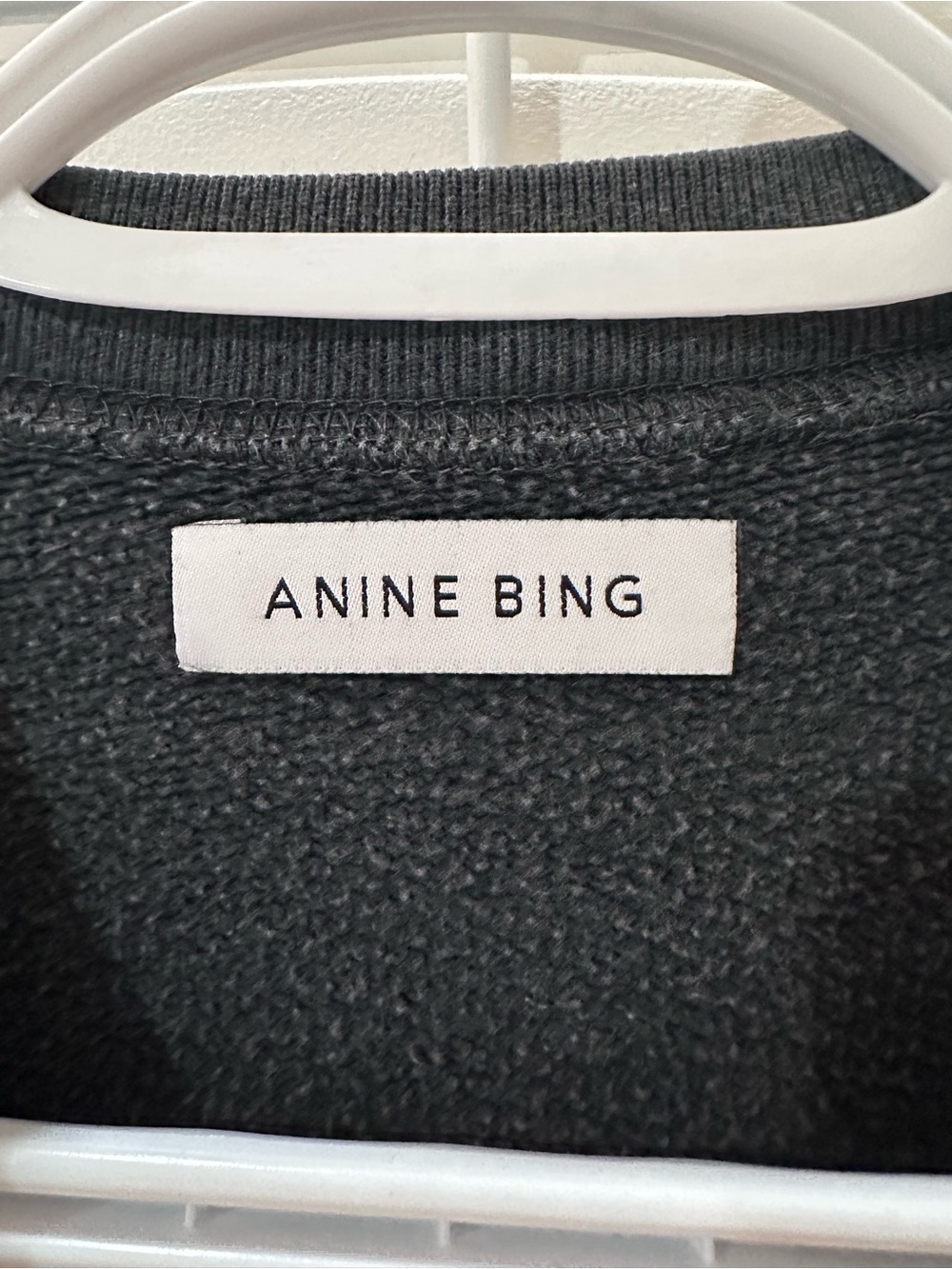 SALE** Anine Bing Charcoal Crewneck with Red Logo and Eagle Graphic - Picture 4 of 7